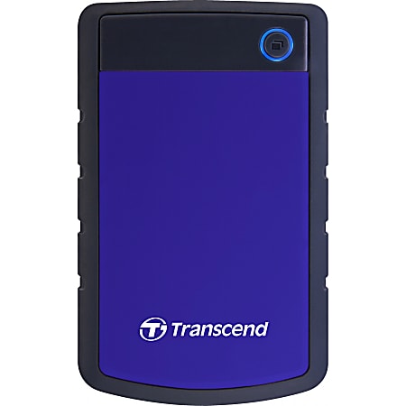 Transcend StoreJet TS2TSJ25H3B 2 TB Portable Rugged Hard Drive - 2.5" External - SATA - Blue - USB 3.0 - 3 Year Warranty