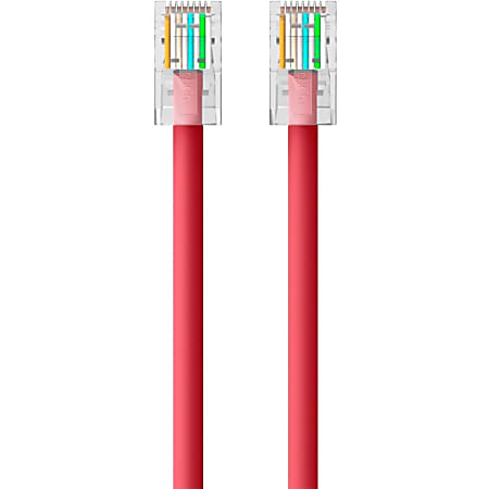 Belkin Cat5e Patch Cable - RJ-45 Male Network - RJ-45 Male Network - 25ft - Red