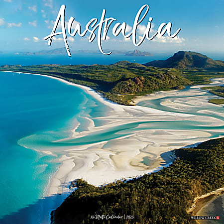 2025 Willow Creek Press Scenic Monthly Wall Calendar, 12” x 12”, Australia, January To December, 47170