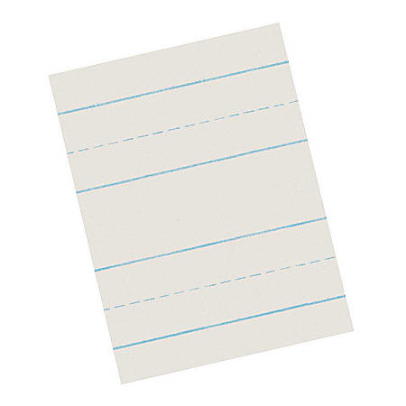 Pacon® Skip-A-Line Ruled Newsprint, Grade 3, 8 1/2" x 11", 1/2" LW, Pack Of 500 Sheets
