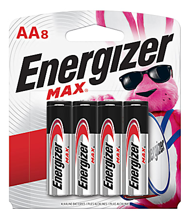 Energizer® Max® AA Alkaline Batteries, Pack Of 8