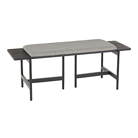 LumiSource Chloe Bench, Black/Gray