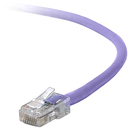 Belkin Cat5e Patch Cable - RJ-45 Male - RJ-45 Male - 10ft - Purple