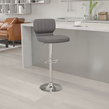 Flash Furniture Contemporary Adjustable Bar Stool, Gray