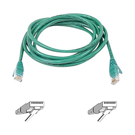 Belkin 3' Cat6 Snagless Patch Cable Green - 3 ft Category 6 Network Cable  - A3L98003GRNS