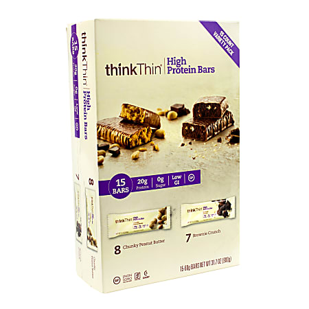 thinkTHIN High Protein Bars Variety 20g Protein, 15 Count