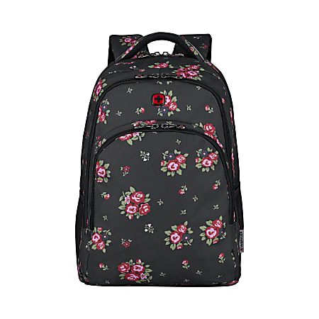 Wenger® Upload Backpack With 16" Laptop Pocket, Black Floral