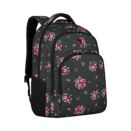 Wenger Upload Backpack With 16 Laptop Pocket Black Floral - Office Depot