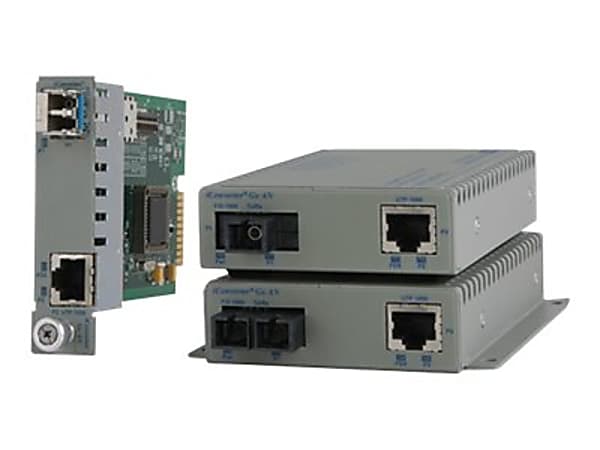 Omnitron iConverter Gx AN - Fiber media converter - GigE - 1000Base-SX, 1000Base-T - RJ-45 / LC multi-mode - up to 1800 ft - 850 nm