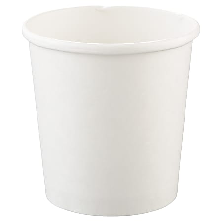 Dart® Flexstyle® Double Poly Paper Containers, 0.5 Qt, White, 25 Containers Per Pack, Carton Of 20 Packs