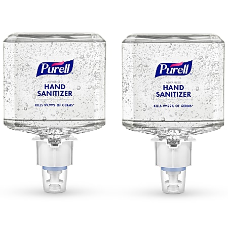 Purell® Healthcare Advanced Gel Hand Sanitizer Refills, For ES6 Touch-Free Dispensers, Citrus Scent, 40.6 Oz, Case Of 2 Refills