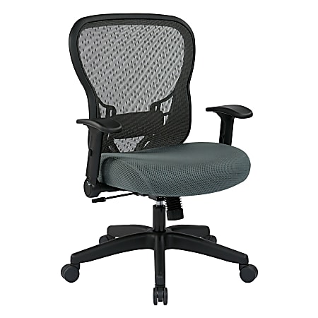 Office Star™ Deluxe R2 Ergonomic SpaceGrid Mid-Back Managers Chair, Gray