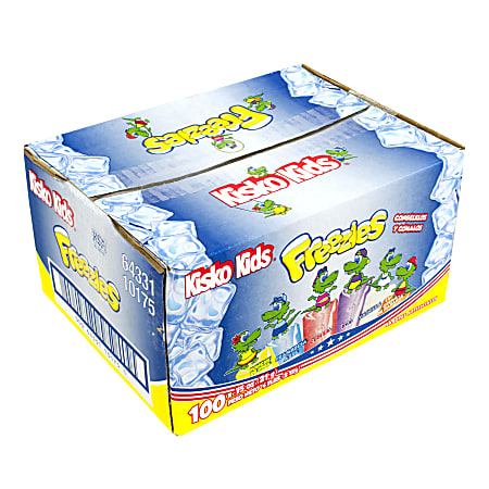 Kisko Freezies Freeze Pops, 0.75 Oz, Box Of 100, Assorted