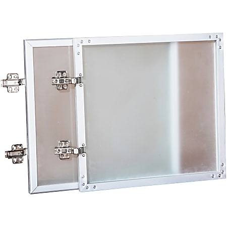 Lorell® Essentials Series Doors For Wall-Mount Open Hutch, 16"H x 13-5/8"W, Frosted Glass
