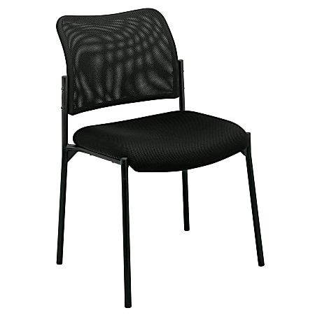 basyx by HON® Guest Stacking Chair, 33 1/2"H x 22 1/2"W x 23 1/2"D, Black