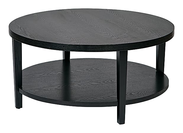 Ave Six Merge Coffee Table, Round, Black