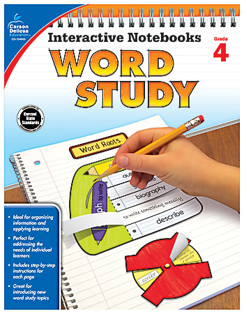 Carson-Dellosa Interactive Notebooks Word Study Books, Grade 4