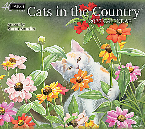 Lang Monthly Wall Calendar, 10”H x 13-7/16”W, Cats In The Country, January To December 2022