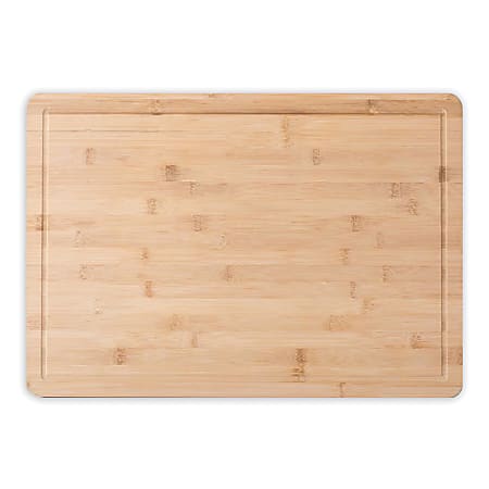 Better Houseware Bamboo Cutting Board With Well, 14” x 20”, Brown