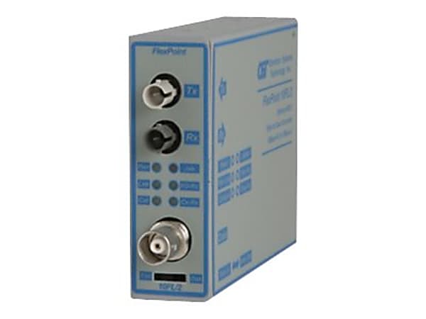 Omnitron FlexPoint 10FL/2 - Media converter - 10Mb LAN - 10Base-2 (coax), 10Base-FL - BNC / ST multi-mode - up to 1.2 miles - 850 nm