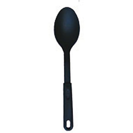 Winco Nylon Serving Spoon, Solid, 12", Black