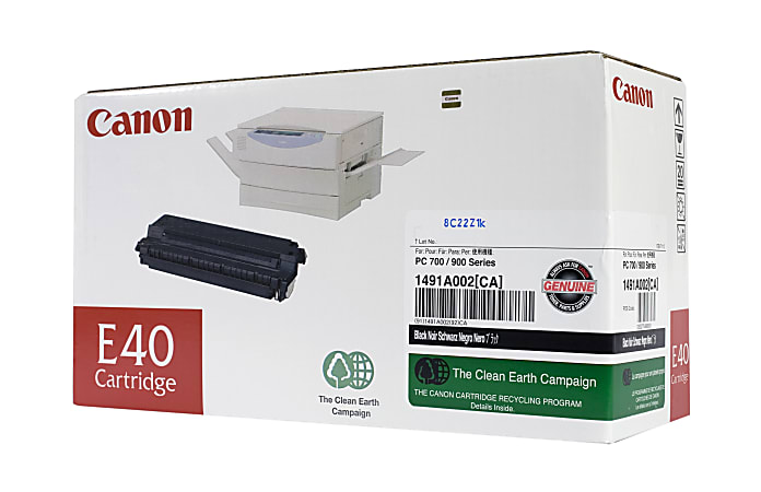 Canon® E-40 Black Toner Cartridge, 1491A002CA