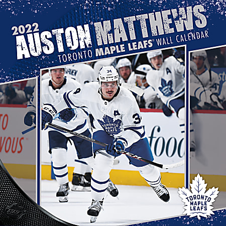 Lang Turner Licensing Monthly Wall Calendar, 12" x 24", Auston Matthews, January to December 2022