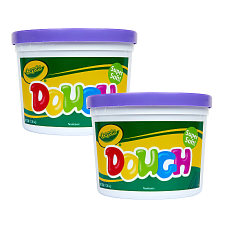 Crayola Super Soft Modeling Dough, Purple, 3 lbs. Bucket, Pack Of 2