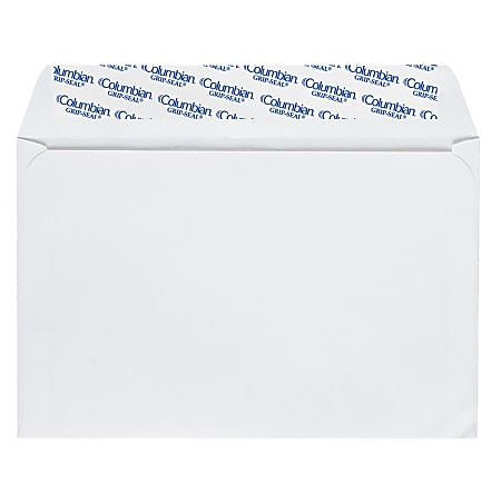 Quality Park® Grip-Seal® Invitation And Greeting Card Envelopes, 5 3/4" x 8 3/4", White, Box Of 100