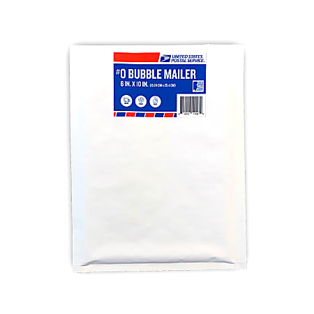 USPS Bubble Mailer, Size #0, White