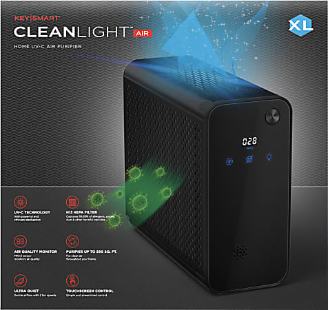 CleanLight Air XL Air Purifier With Air Quality Monitoring Black