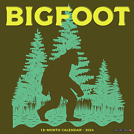 2024 Willow Creek Press Animals Monthly Wall Calendar, 12" x 12", Bigfoot, January To December