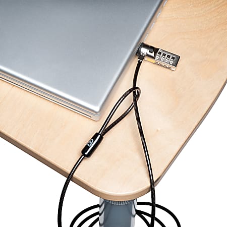 Kensington Serialized Combination Laptop Lock with Preset Code - Notebook locking cable - silver - 6 ft