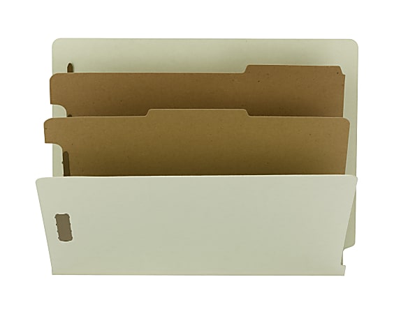 Smead® End-Tab Classification Folders, 2 Dividers, 2 Partitions,