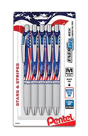 Pentel® EnerGel® Stars & Stripes Liquid Gel Pens,