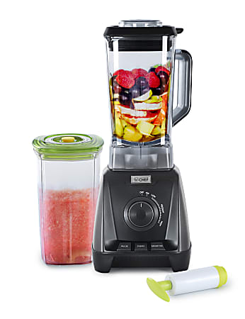 Commercial Chef 1200W 3-Speed High Power Blender, 50.7 Oz, Black