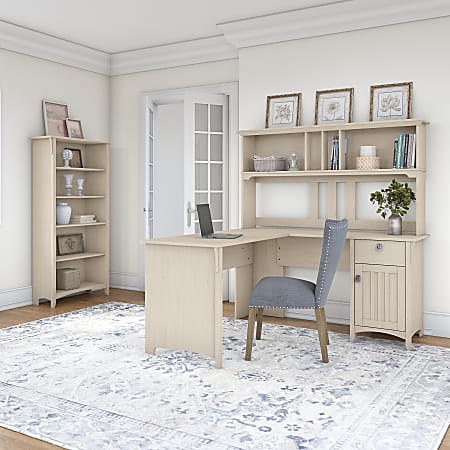 Bush furniture salinas 5 shelf bookcase in antique white discount