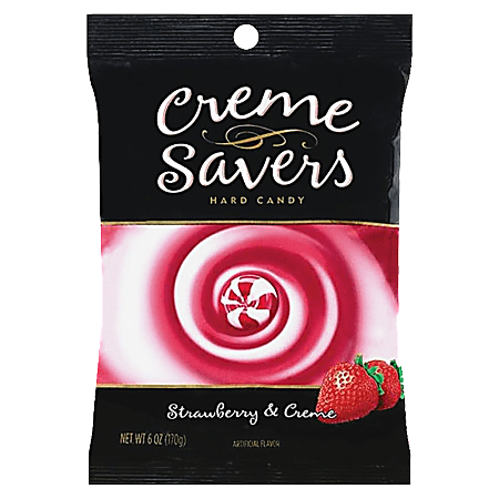 Creme Savers® Candy, Strawberry, 6.25 Oz. Bag