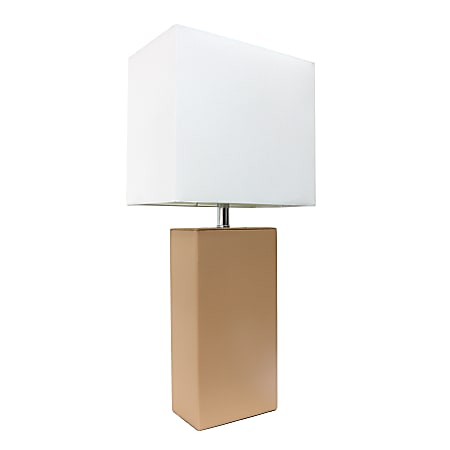 Lalia Home Lexington Table Lamp, 21"H, White/Beige