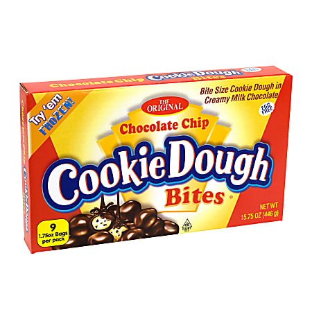 Taste Of Nature Ginormous Chocolate Chip Cookie Dough Bites, 1.75 Oz, Pack Of 9 Pouches
