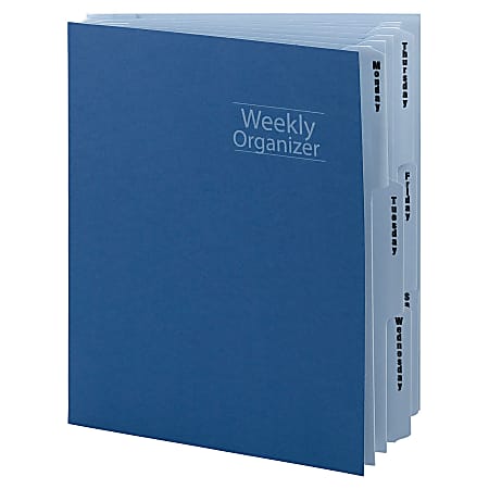 Smead® Weekly File Organizer, 6 Tabs, Letter Size, Navy