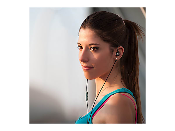 JLab Audio Fit 2.0 Sport Earbuds Black Office Depot