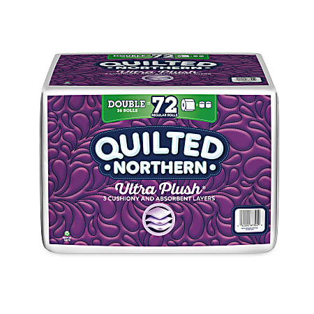 Quilted Northern® Ultra Plush® 3-Ply Toilet Paper, 154 Sheets Per Roll, Pack Of 36 Double Rolls
