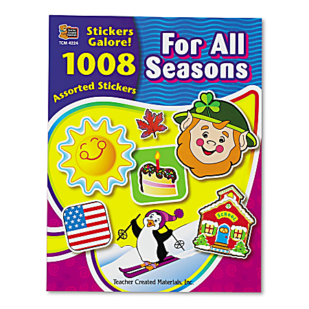Teacher Created Resources Sticker Book, Assorted, 1,008 Stickers Per Book