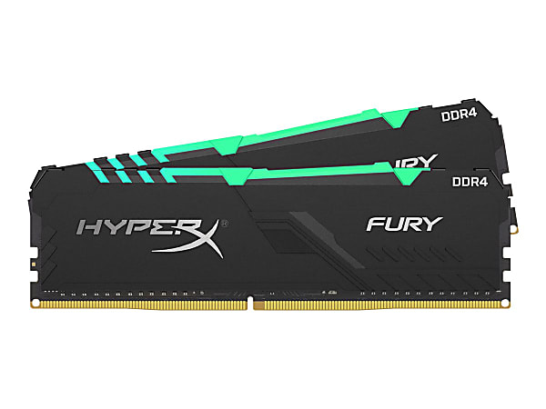 HyperX FURY RGB - DDR4 - kit - 16 GB: 2 x 8 GB - DIMM 288-pin - 3000 MHz / PC4-24000 - CL15 - 1.35 V - unbuffered - non-ECC - black