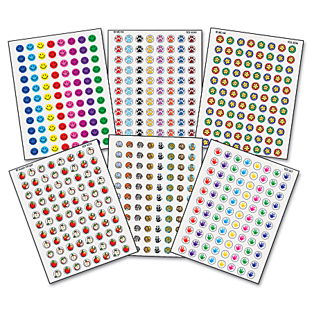 Teacher Created Resources Mini Stickers Variety Pack, Assorted Colors, Pack Of 3,168