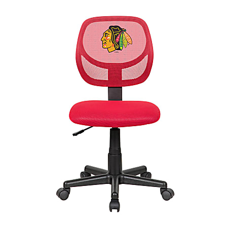 Imperial NHL Mesh Mid-Back Armless Task Chair, Chicago Blackhawks