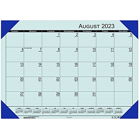 House of Doolittle Compact Academic Desk Pad Calendar, 18-1/2" x 13", August 2021 To July 2022, HOD012540