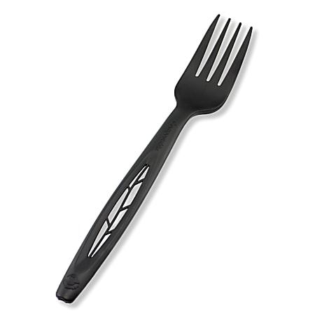 StalkMarket Compostable Cutlery Forks, Pearlescent Black, Pack Of 1000