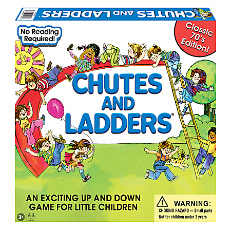 Winning Moves Classic Chutes & Ladders Tabletop Game, Ages 3+